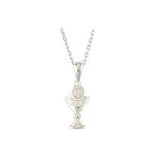 First holy communion gift guide for girls dimension : Sterling Silver First Holy Communion Chalice Necklace
