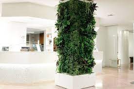 Beautify Your Home With An Original Vertical Garden Column Covers Vertical Garden Pillar Design