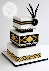 Black And Gold Art Deco Cake Glamorous Art Deco Great Gatsby Black White And Gold Wedding Or Celebration Cake African Wedding Cakes Art Deco Wedding Cake Art Deco Cake