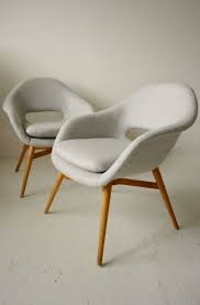Pair Drevopodnik Holesav Armchairs Czech 1950s Osi Modern Sillones Modernos Diseno De Muebles Butacas Tapizadas