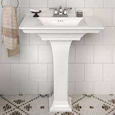 town white ceramic rectangular pedestal