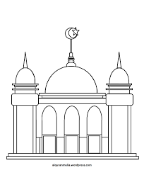 Gambar mewarnai masjid dengan mudah gambarbie com. Mewarnai Gambar Sketsa Masjid Kartun Terbaru Kataucap