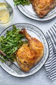 Season your chicken as desired and place in a roaster pan. Garlic Baked Chicken Legs Recipe Simply Whisked