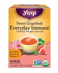 Yogi Tea Herbal Tea Bags Sweet Grapefruit Everyday Immune Tea Supports Immune Function 16 Ct Tea Bags Walmart Com