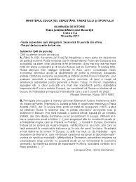 Vitcu a spus ca probele la olimpiada nationala de istorie se vor desfasura la colegiul national stefan cel mare din municipiul suceava, iar elevii sint cazati in caminele colegiilor nationale mihai eminescu si petru rares. Subiecte Olimpiada De Istorie Etapa Judeteana Clasa A Xa 2011