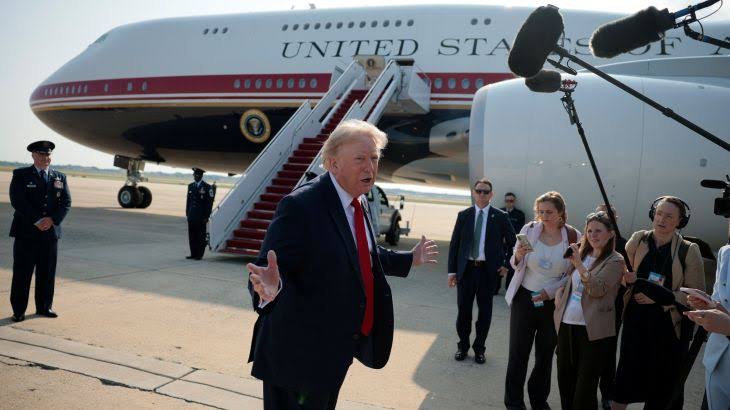 Trump takes first flight on new Qatar-gifted Air Force One