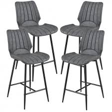 Perfecto para darle un toque industrial a. En Casa Set De 4 Taburetes De Barra Cocina Comedor Planica 102 5 X 46