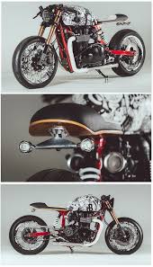 A Stunning Triumph Thruxton Cafe Racer Built By Rogue Motorcycles With A Skateboard Seat Pan And Trucks How Co Motos Acessorios Para Motos Motos Customizadas