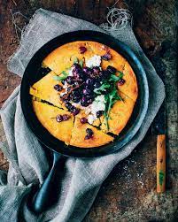 Farinata With Roasted Grapes And Ricotta Recipe From Green Kitchen At Home By David Frenkiel Cooked Recipe Ricotta Ricotta Recipes Roast