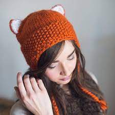 Knitted Earflaps Hat With Braids Winter Hat With Cat Ears Etsy In 2021 Knitted Hats Hat Knitting Patterns Knitted Headband