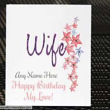 I'm so grateful for you. Birthday Greeting Card For Wife With Name And Photo