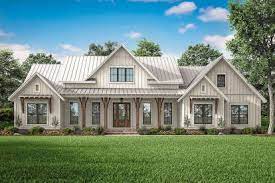 Google Image Result For Https Www Houseplans Net Uploads Plans 24092 Elevations 51351 4 Farmhouse Style House Modern Farmhouse Plans Modern Style House Plans