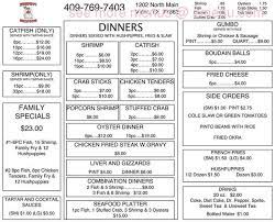 When we lived in las vegas, the hush puppy was our go to venue for good fish, especially catfish. Online Menu Of Hush Puppy Seafood Restaurant Restaurant Vidor Texas 77662 Zmenu
