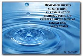 Think of a way to change the world and put it into practice. Ripple Effect Ripple Effect