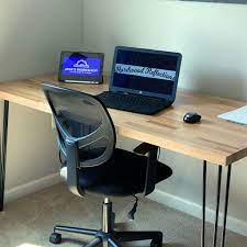I want to stay away from legs in the front of the desk. Guide To A Diy Butcher Block Desk In Minutes Hardwood Reflections