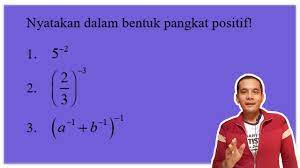 Kamu bisa, lho, menerapkan salah satu sifat bilangan berpangkat bulat positif pada. Soal Dan Pembahasan Mengubah Pangkat Negatif Menjadi Pangkat Positif Matematika Sma Youtube