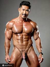 Dirty Dilf Asian Muscle Hunk with Big Cock in Playful Mood | Pornify –  Generate AI Porn