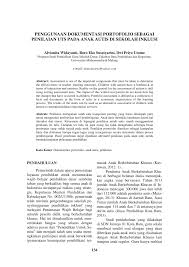 Check spelling or type a new query. Pdf Penggunaan Dokumentasi Portofolio Sebagai Penilaian Uts Pada Anak Autis Di Sekolah Inklusi