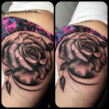 This is due to the fact that there are around 2500 nerve endings in each cheek. Rose Tattoo On The Butt Cheek Done Lee Bridge Tattoo Facebook