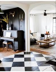 Black And White Checkered Wood Flooring In 2020 Home Apartment Therapy Checkered Floors