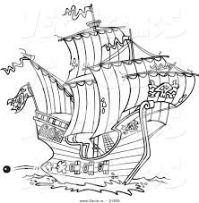 We found for you 15 pictures from the collection of scene coloring pirate ship! Vector Of A Cartoon Pirate Ship Shooting Cannons Outlined Coloring Page By Toonaday 21830