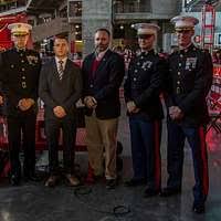 Capt. Richard Hayes III, commanding officer of Naval Facilities Engineering  Command (NAVFAC) Hawaii, presents the command's 2017 Employee of the Year  Awards to 6 individuals and one teamat Joint Base Pearl Harbor-Hickam. -