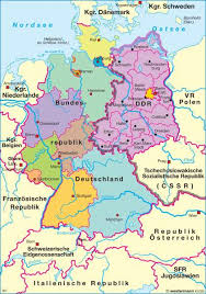 Map of germany andneighboring lands. Diercke Weltatlas Kartenansicht Teilung Deutschlands 1949 1989 978 3 14 100770 1 63 3 0