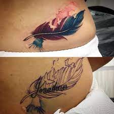 We hope you enjoyed our 10 best cover up tattoo ideas, and hopefully it showed you what is possible in a cover up tattoo. Feather Tattoo Ex Name Tattoo Cover Up Novocom Top