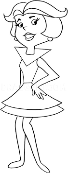 Spacely, that dummy george jetson. How To Draw Jane Jetson From The Jetsons Step By Step Drawing Guide By Dawn Dragoart Com