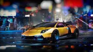 Hd Wallpaper Yellow The City Nfs Gold Lambo Lamborghini Murcielago Wallpaper Flare