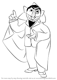 Learn How To Draw Count Von Count From Seasame Street (Sesame Street) Step  By Step : Drawing Tutorials