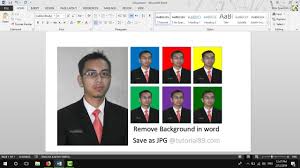 Cara Mengganti Background Pas Photo Di Word Dan Save As Jadi Jpg Tutorial89 Youtube