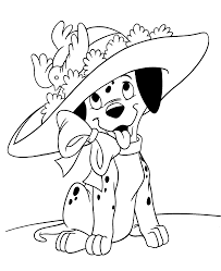 Cute 101 dalmations coloring page. Coloring 4kids Com