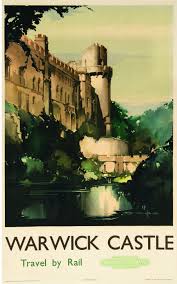 Warwick Castle British Railways Travel Posters Warwick Castle Retro Travel Poster