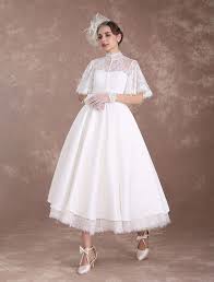 Elegante schwarz ballkleider 2018 a linie strass star spaghettiträger ärmellos rückenfreies wadenlang festliche. Brautkleider Vintage A Linie Elfenbeinfarbe Halskragen Hochzeitskleid Vintage Spitze 1 2 Armel Wadenlang Hochzeit Naturliche Taillenlinie Milanoo Com