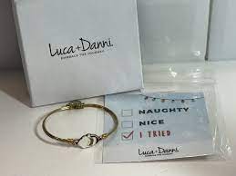 Luca Danni Santa Naughty Nice Bangle Bracelet Brass Gold 6.5 Petite  Christmas | eBay