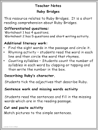 Ruby bridges did not teach kindergarten. Reading Comprehension Passage Questions Worksheets Ruby Bridges Black History Month Teaching Resources