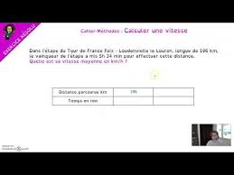 41.657 km/h (lance armstrong en 2005), la plus basse : Cycle 4 Calculer Vitesse Youtube