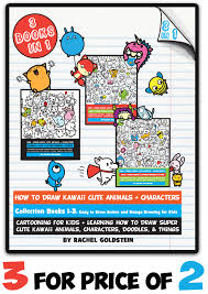 Amazing anime cute drawing drawing ideas easy cute manga. How To Draw Kawaii Cute Animals Characters Collection Books 1 3 How To Draw Step By Step Drawing Tutorials