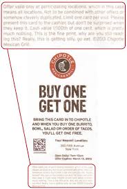 Fun With Fine Print Fast Food Fun Print Chipotle Coupons Sample Resume