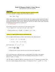 () = 49 + 2,405 and the revenue function: Math Math 1329 Business Calculus Texas State University