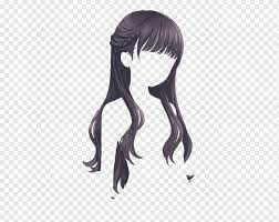 Like real hair, anime hair is composed of many strands. Black Hair Sticker Hairstyle Drawing Anime Manga Lavender Simple Girl Hair Decoration Pattern Purple Black Hair Simple Png Pngwing