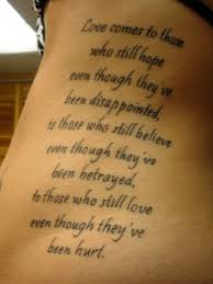 Quotes can be added to any tattoo to add some punch to it. Pin By Cherie Hahn On Tattoos Tattoo Quotes Word Tattoos Inspirational Tattoos