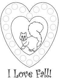 This free printable set includes two dot to dot pictures. Autumn Bingo Dauber Coloring Pages