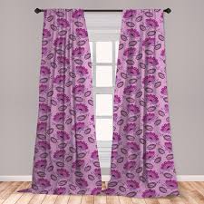 One popular theme for bedroom decorating is victorian style. East Urban Home Ambesonne Purple 2 Panel Curtain Set Floral Composition Damask Inspired Illustration Of Nature Victorian Lightweight Window Treatment Living Room Bedroom Decor 56 X 63 Purple Lilac Dark Purple Wayfair