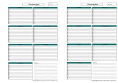 Jetzt einfach passende schablone aussuchen und. 120 Vorlagen Tabellen Ideen Vorlagen Planer Wochen Planer