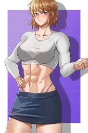 fax61209, lv1 maou to one room yuusha, anego (lv1 maou to one room yuusha),  1girl, abs - Anime R34