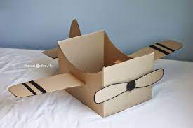 Cardboard Box Airplane Repeat Crafter Me Cardboard Box Crafts Cardboard Box Airplane Cardboard Airplane