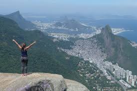 Composed of granite and gneiss, its elevation is 844 metres (2,769 ft), making it one of the highest mountains in the world that ends directly in the ocean. Garganta Do Ceu Cave Hiking Private Tour And Pedra Da Gavea Marriott