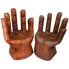 On a today show appearance, ivanka makes it clear that she has not inherited the hands. Hand Chairs Pair Vintage Of Fingers Wood Childs Childrens Seats Right And Left At 1stdibs